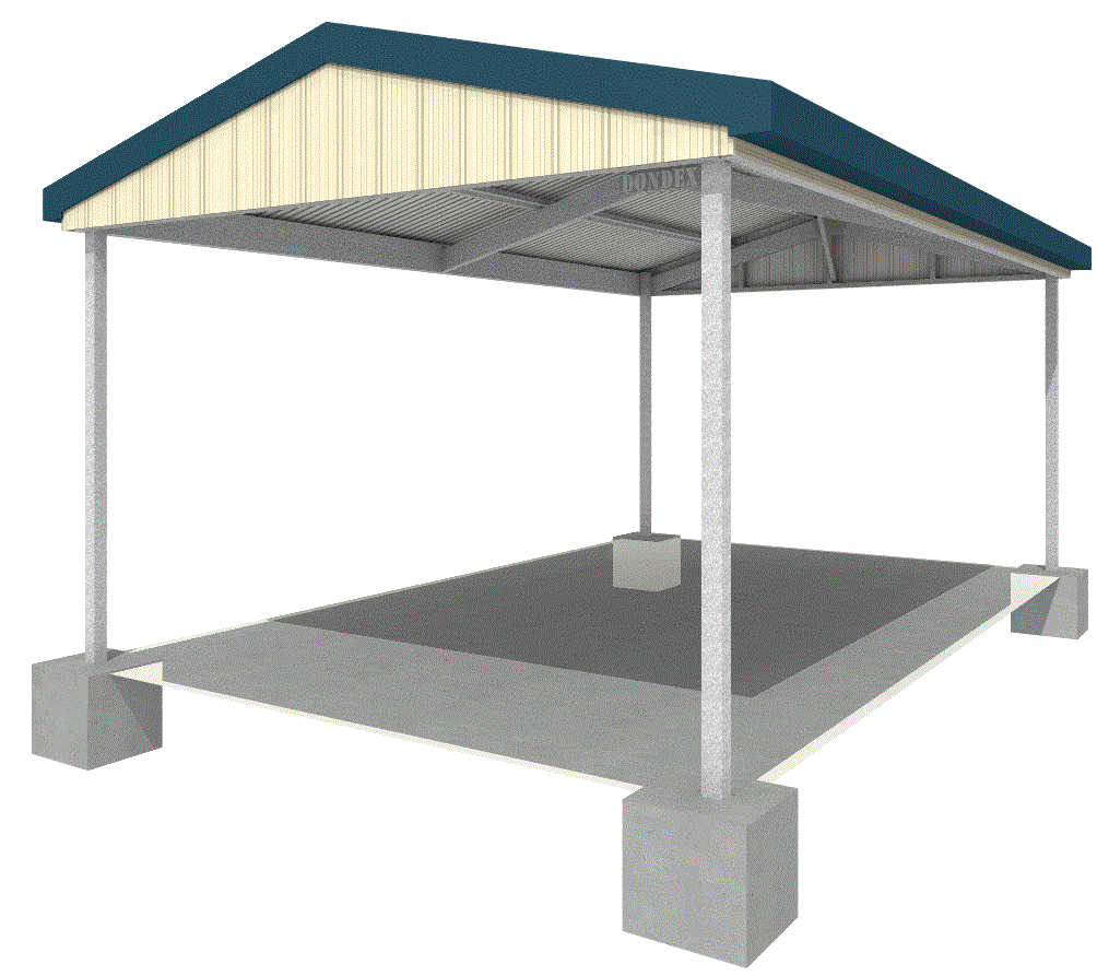 Gable Carport <DIV>6.14 x 3.6 x 2.4-10